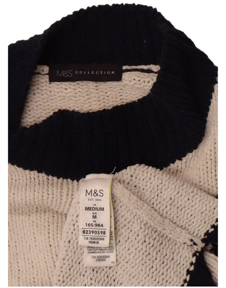 Pulover cu gât țestoasă pentru femei Marks & Spencer UK 14 Medium White