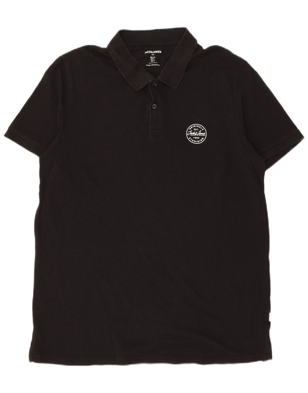 JACK & JONES Tricou polo pentru bărbați XL bumbac negru