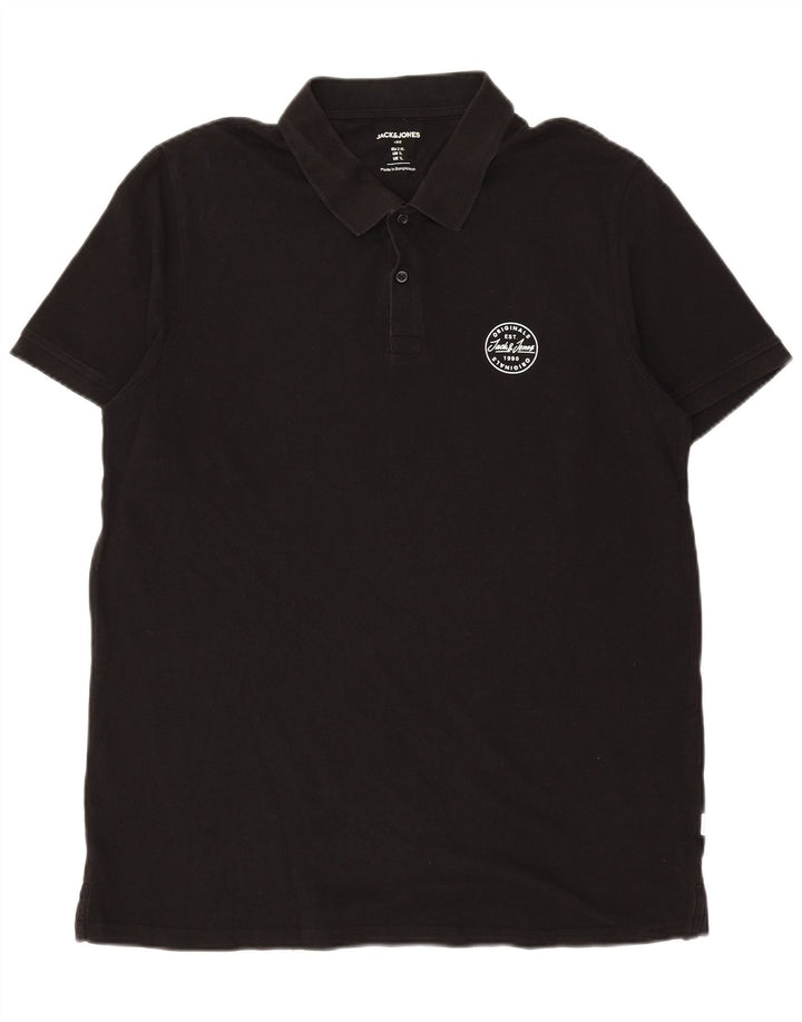 JACK & JONES Tricou polo pentru bărbați XL bumbac negru