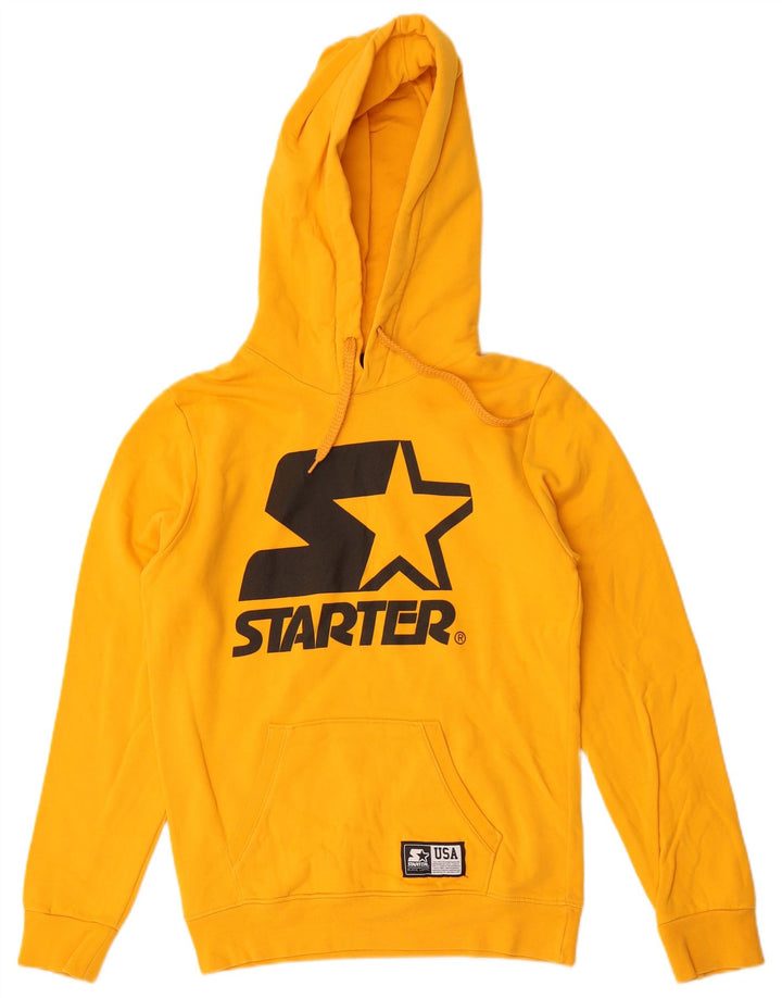 Jumper pentru bărbați Starter cu glugă cu grafică, galben mic