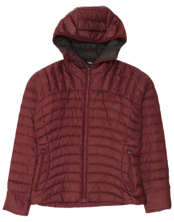 Jachetă căptușită cu glugă The North Face pentru femei UK 10 Small Burgundy Nylon