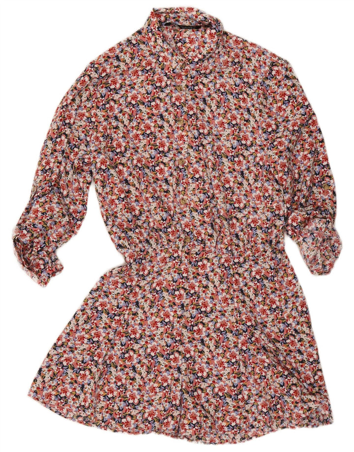 Costum pentru femei Zara cu mâneci lungi UK 10 Poliester floral multicolor mic