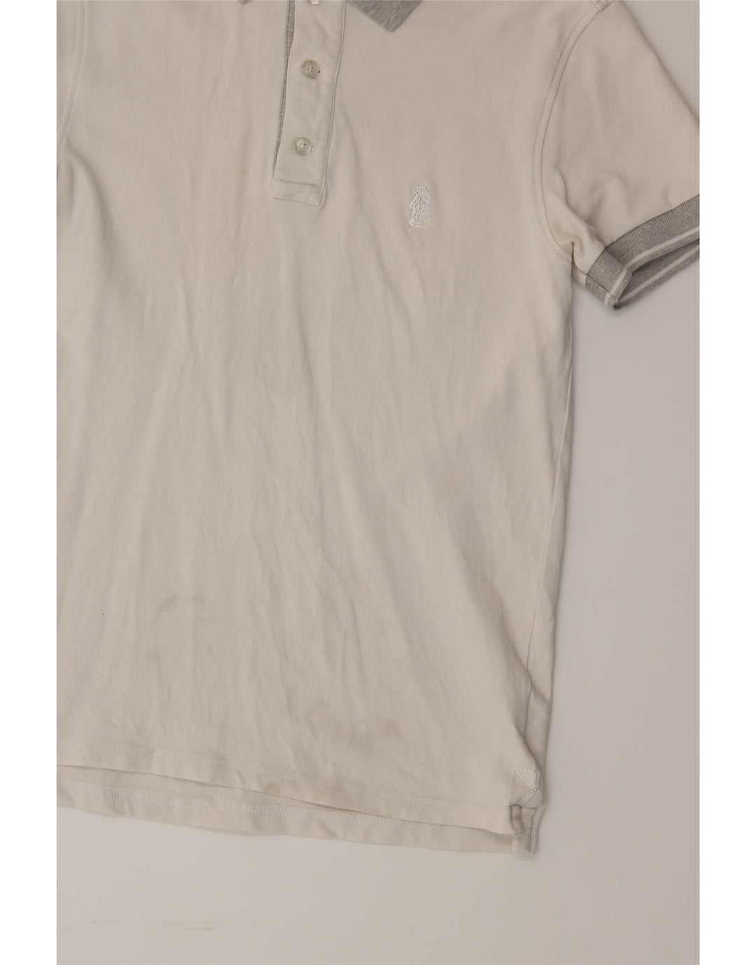 REFRIGUE Mens Polo Shirt Small White Cotton Vintage Refrigue and Second-Hand Refrigue from Messina Hembry 