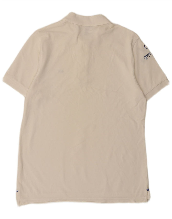 Tricou polo cu grafic Sun68 pentru bărbați, alb mediu