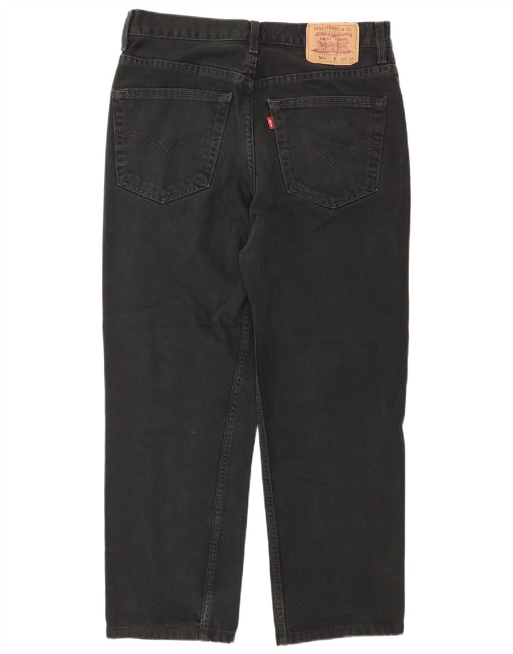 Blugi tăiați pentru bărbați Levi's 504 W33 L26 bumbac negru