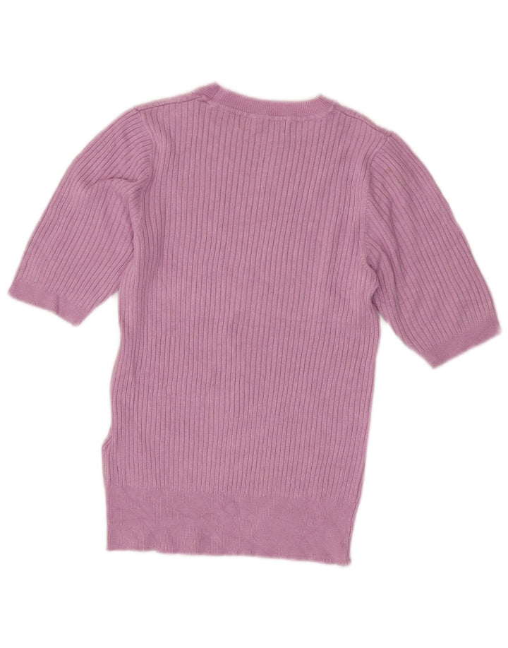 Pulover pentru femei Marks & Spencer cu decolteu triplu UK 8 Mic violet