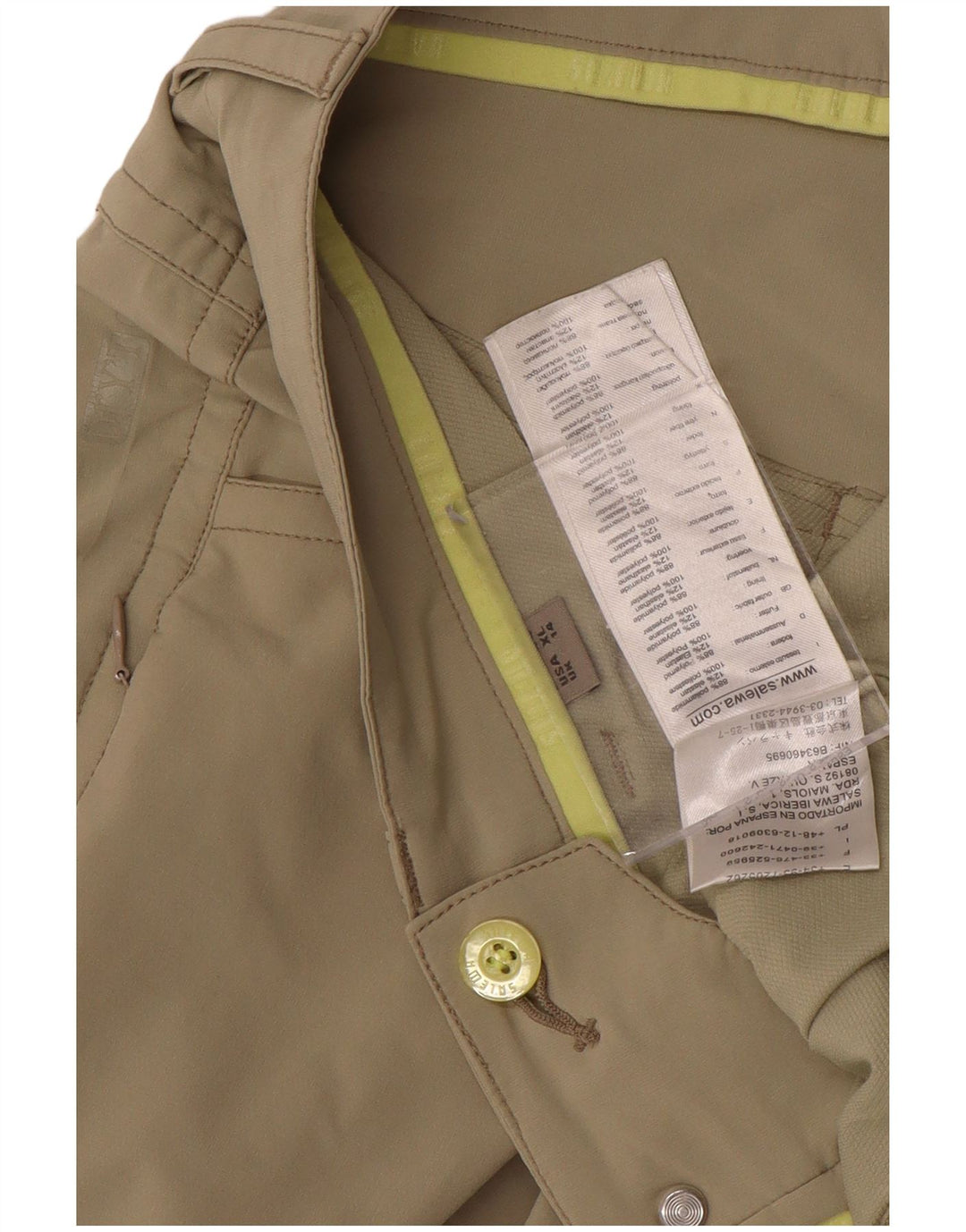 SALEWA Womens Bermuda Shorts UK 14 Large W38 Khaki Polyamide