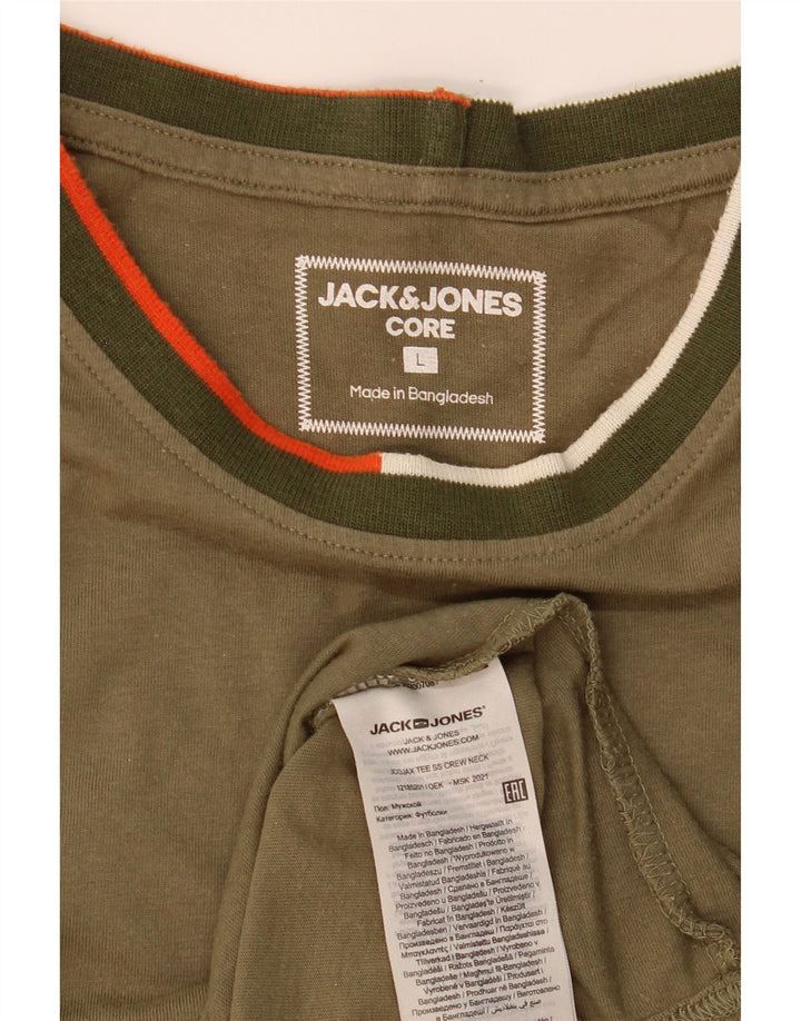 JACK & JONES Tricou pentru bărbați Top mare din bumbac kaki