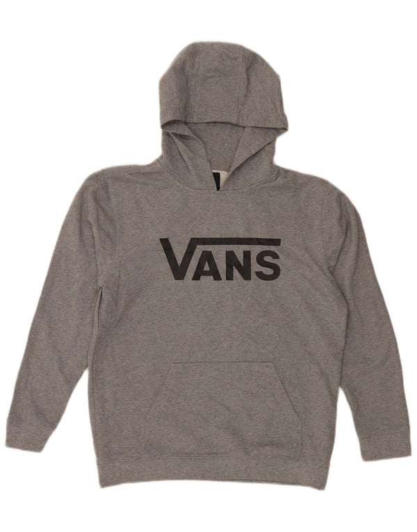 VANS Womens Graphic Hoodie Jumper UK 18 XL Grey Cotton