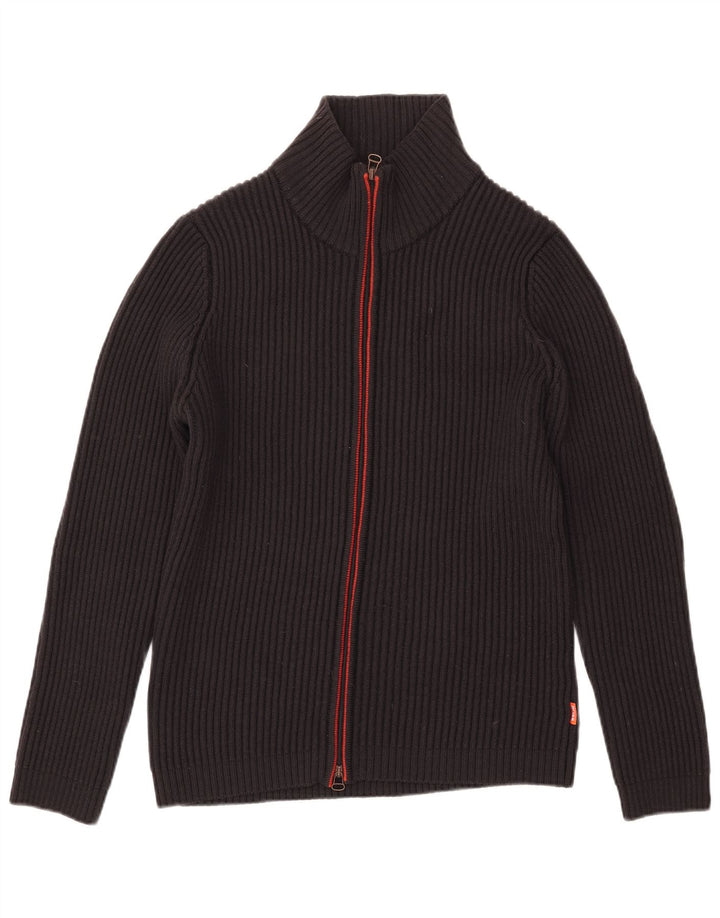 Pulover cardigan pentru bărbați Hugo Boss XL Lână neagră