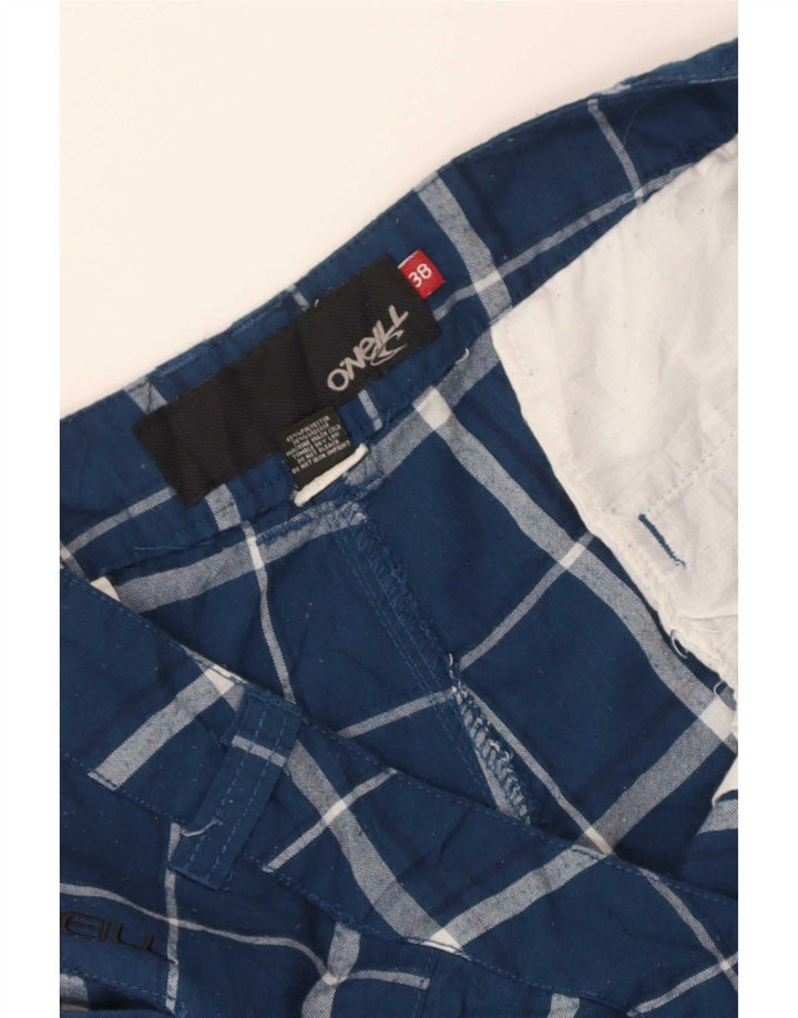 Pantaloni scurți chino pentru bărbați O'Neill W38 XL, poliester cu carouri albastre