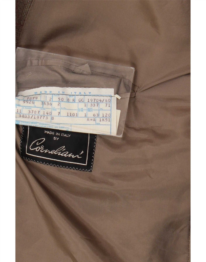 Jachetă pentru bărbați Corneliani Blazer în două piept IT 50 Maro Maro Check