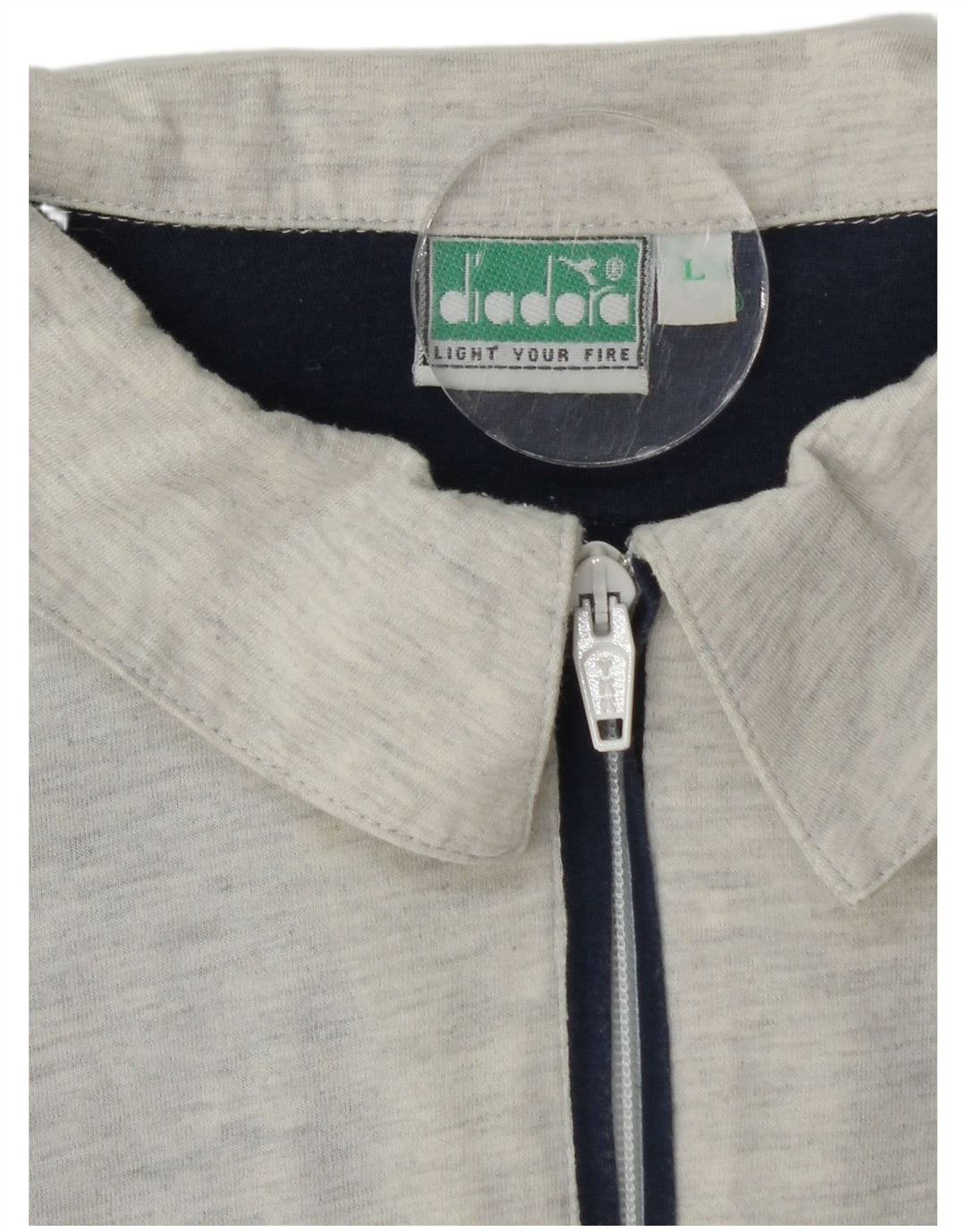 Tricou polo pentru bărbați DIADORA cu grafică mare, din bumbac colorblock, albastru bleumarin