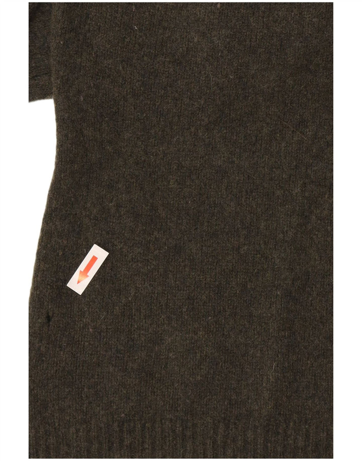 Pulover pentru femei Massimo Dutti cu gât rulat, lână verde mare UK 14