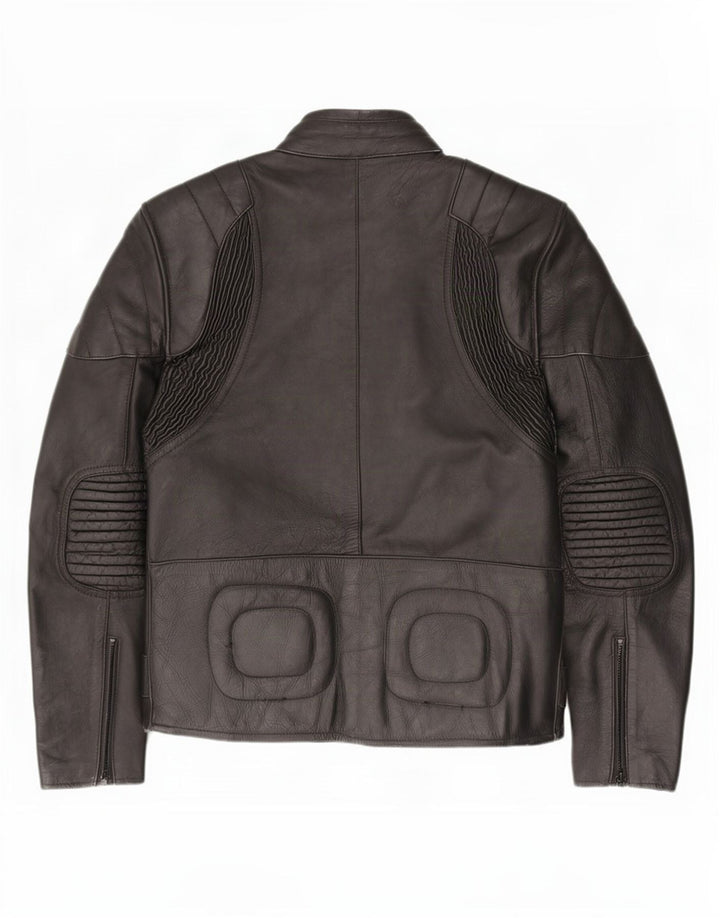 Jachetă vintage din piele pentru bărbați UK 36 Small Black