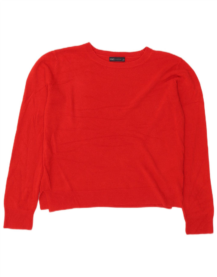 Pulover pentru femei Marks & Spencer Crop Crew Deck Pulover UK 12 Medium Red