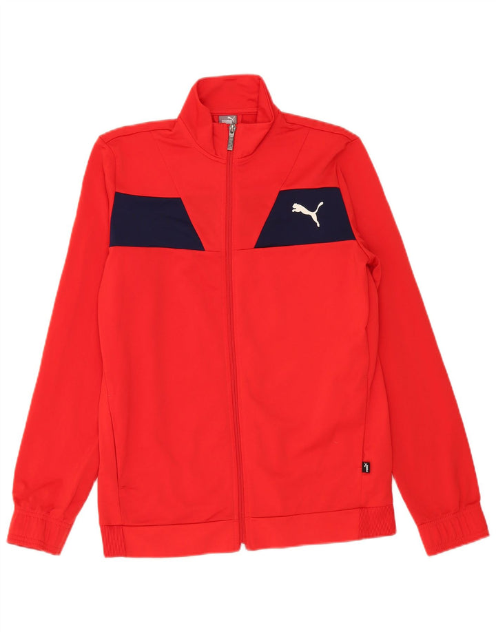 Jachetă de trening Puma pentru băieți 15-16 ani, roșu, color block