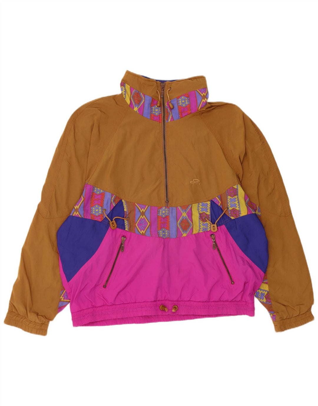Jachetă Anorak supradimensionată pentru femei Silvy IT 44 Medium Bej Colorblock