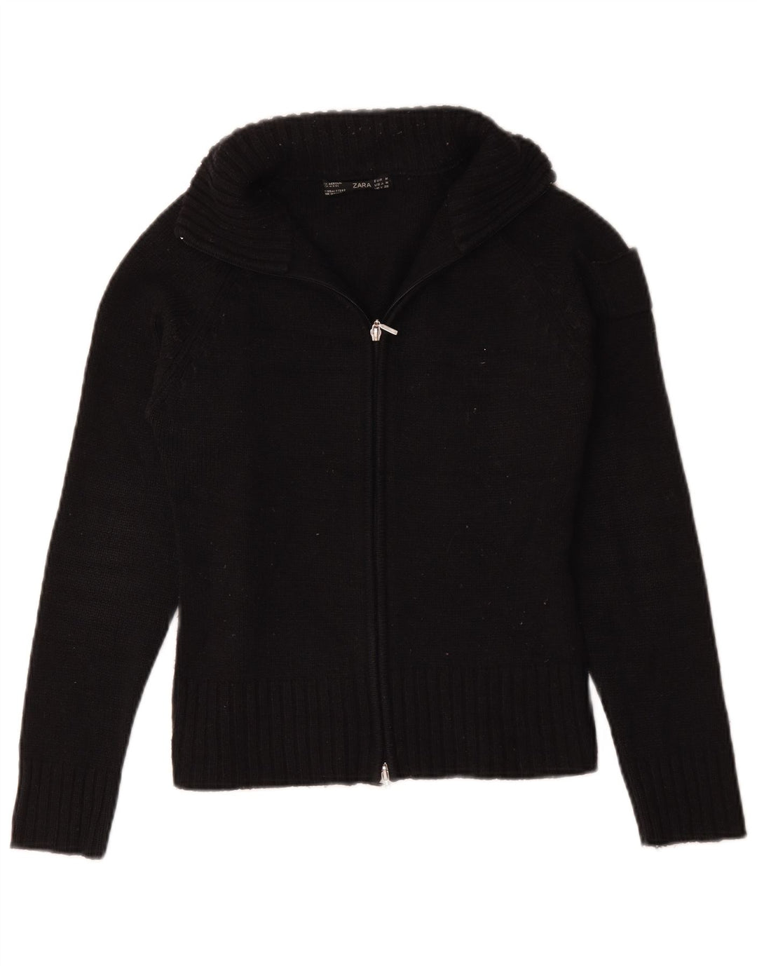 Pulover cardigan pentru femei Zara UK 12 Medium Bleumarin Acrilic
