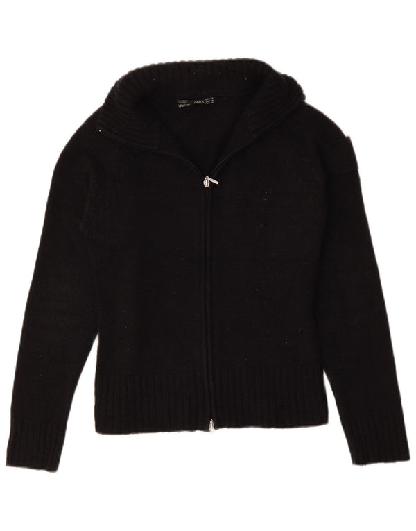 Pulover cardigan pentru femei Zara UK 12 Medium Bleumarin Acrilic