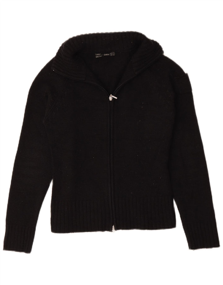 Pulover cardigan pentru femei Zara UK 12 Medium Bleumarin Acrilic