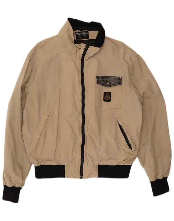 Jachetă de ploaie Bomber pentru bărbați Refrigiwear UK 42 2XL Bej Colorblock