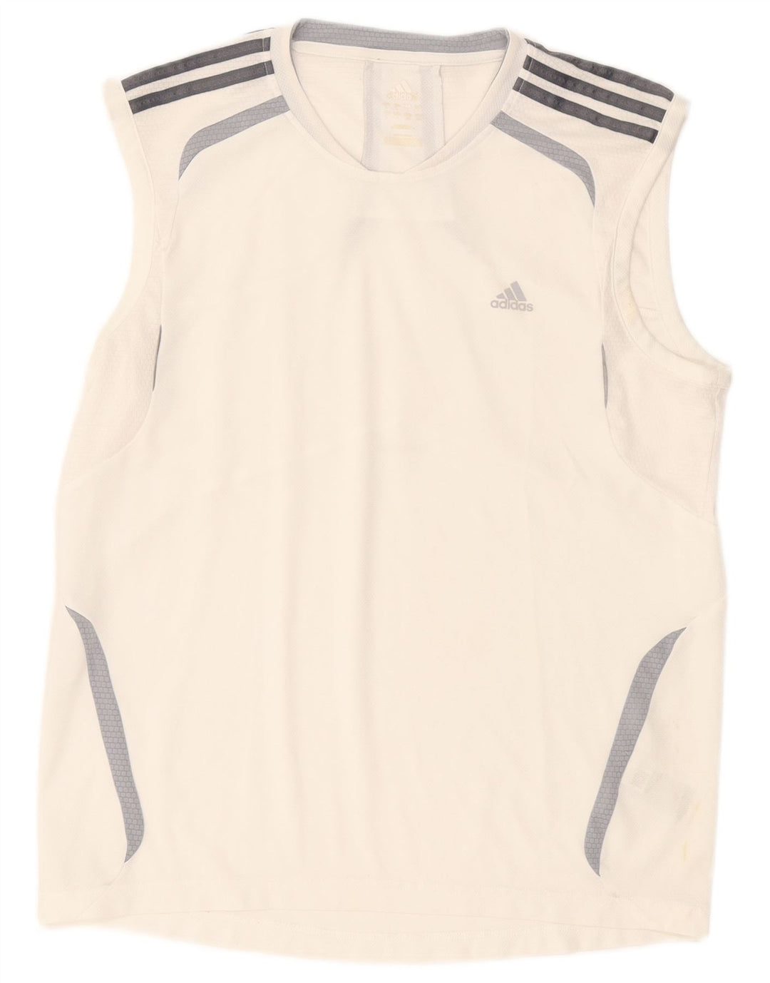 Vestă Climalite pentru bărbați Adidas, mare, alb, poliester color bloc