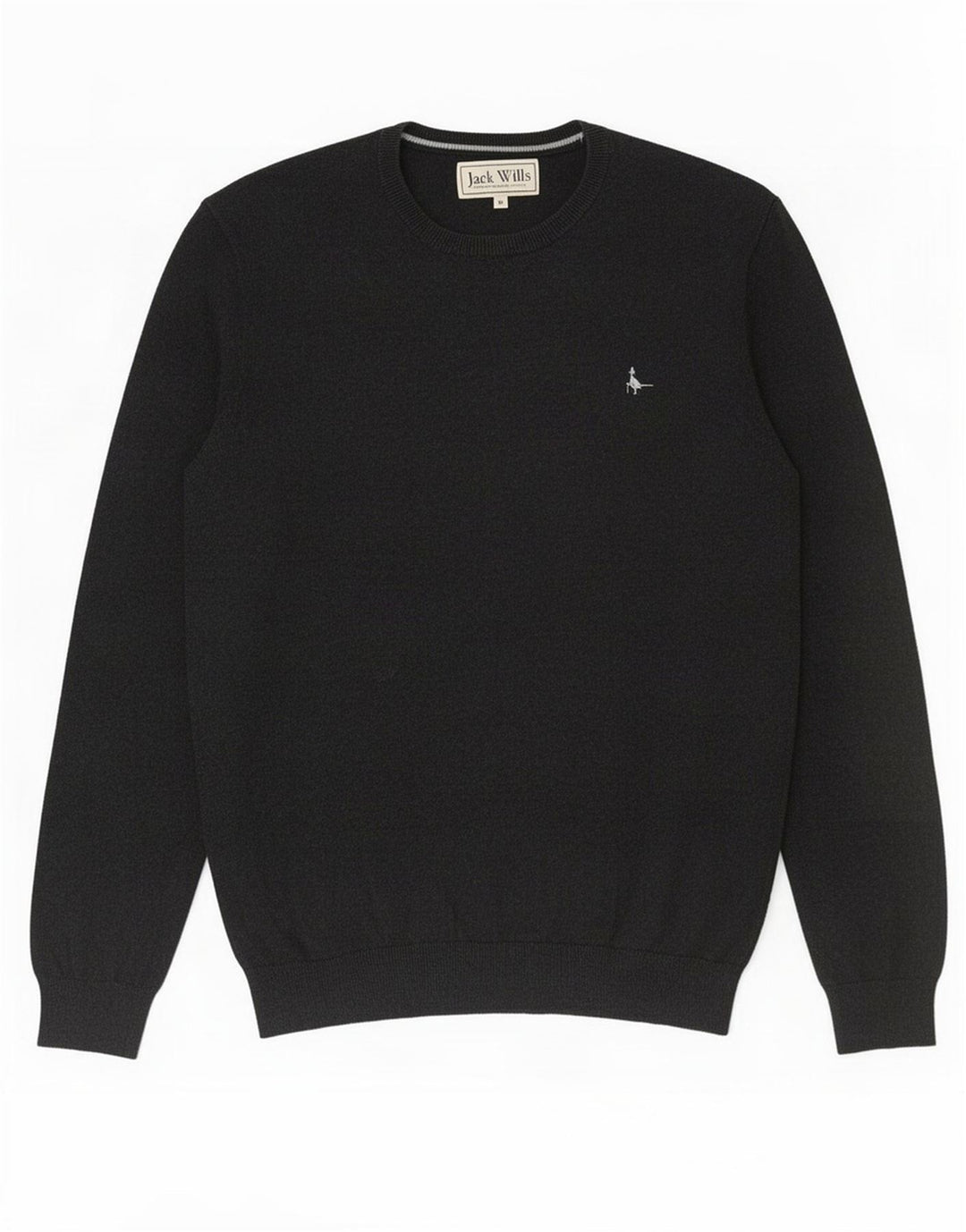 Pulover Jack Wills pentru bărbați cu gât roșu, bumbac, gri mediu
