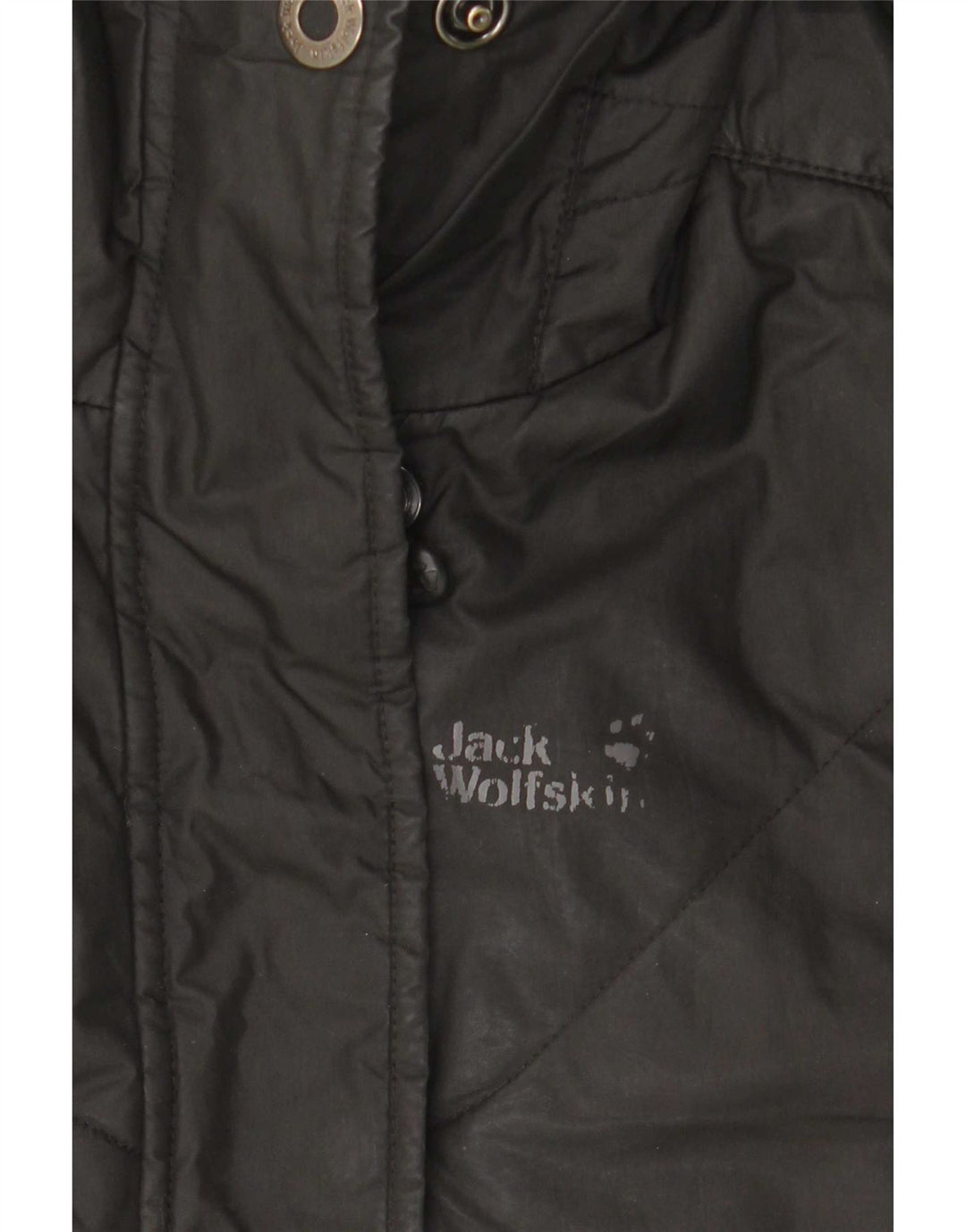 Jack Wolfskin Jachetă căptușită cu glugă pentru femei UK 10 Poliester negru mic