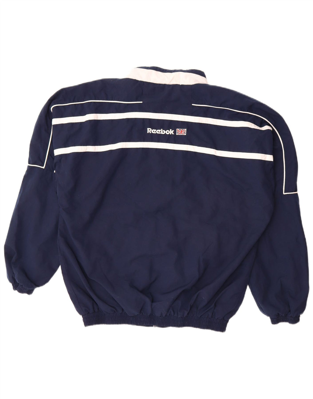 Jachetă de top pentru trening grafic Reebok pentru bărbați, mare, bleumarin, color block