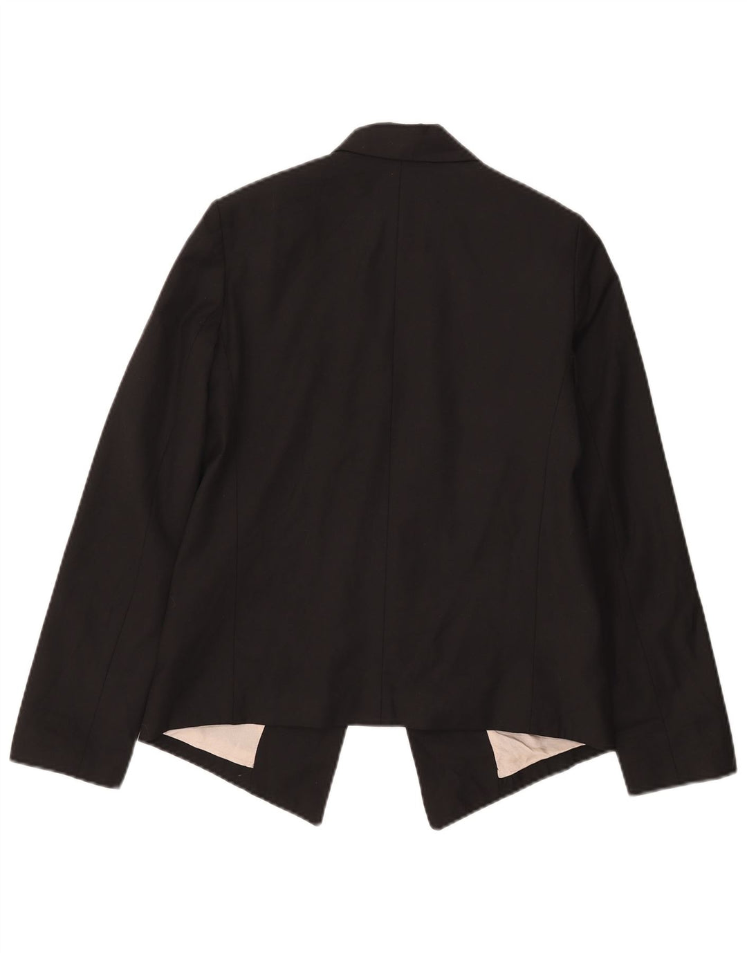 Topshop Jachetă Blazer deschisă pentru femei UK 8, poliester negru mic