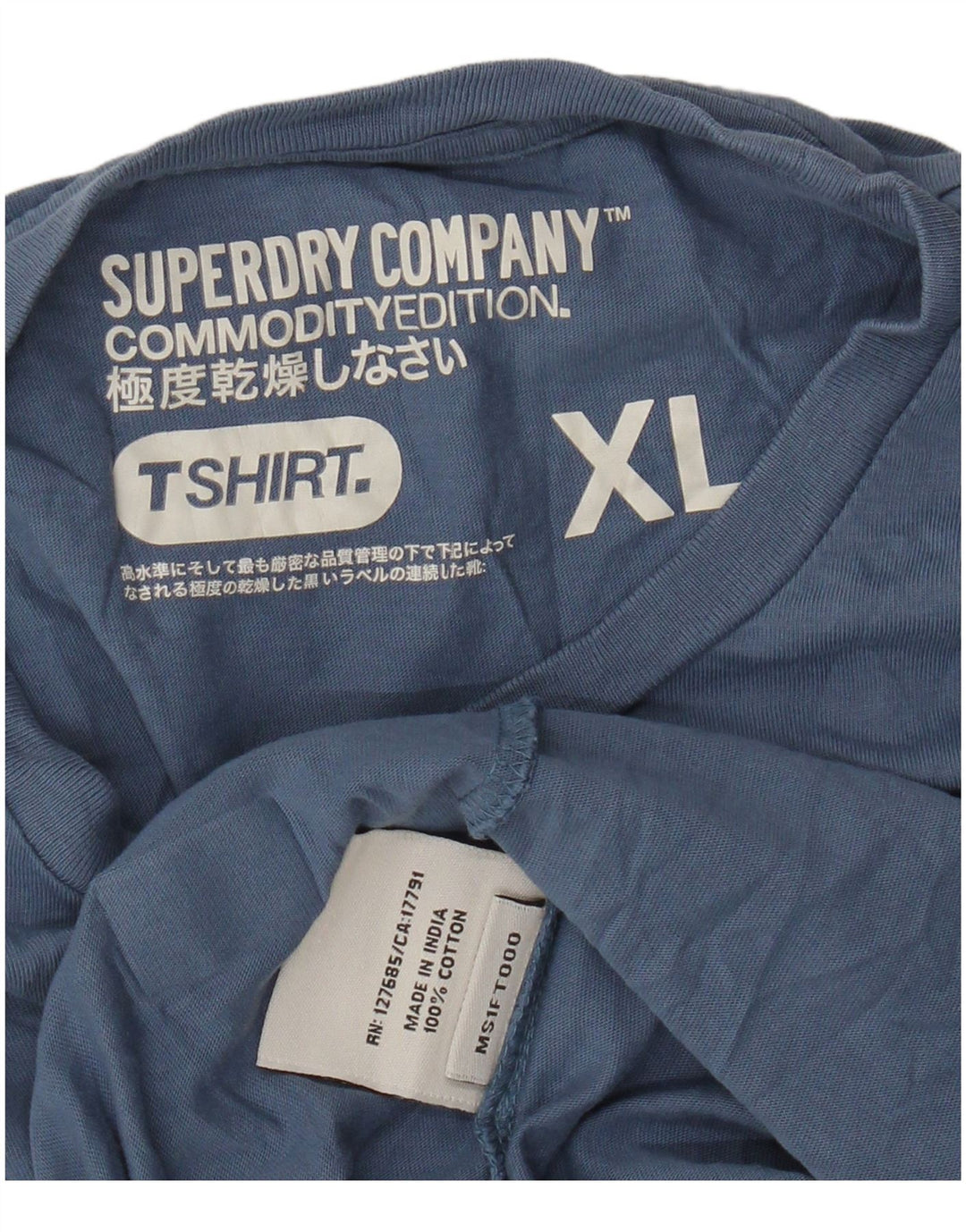 Tricou Bărbați Superdry Top XL Bumbac Albastru