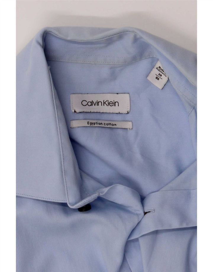 Cămașă pentru bărbați Calvin Klein Mărimea 39 Bumbac albastru mediu