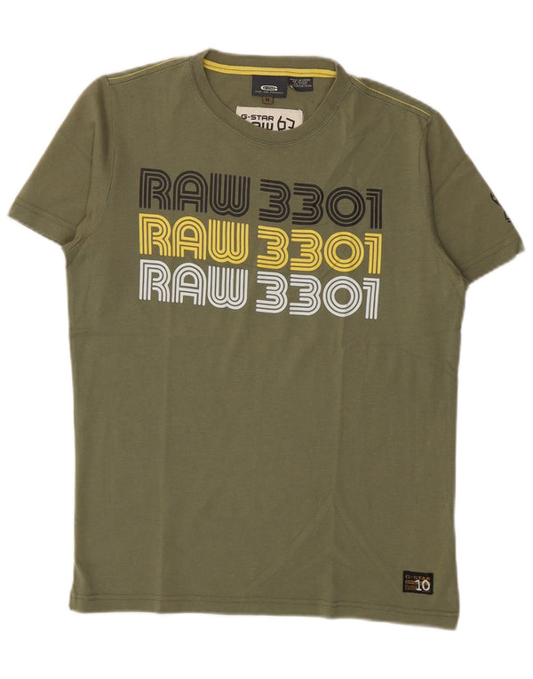 Tricou grafic pentru bărbați G-Star Top Mediu Kaki Bumbac
