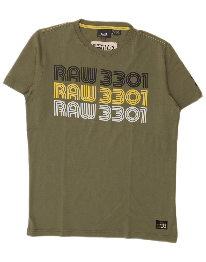 Tricou grafic pentru bărbați G-Star Top Mediu Kaki Bumbac
