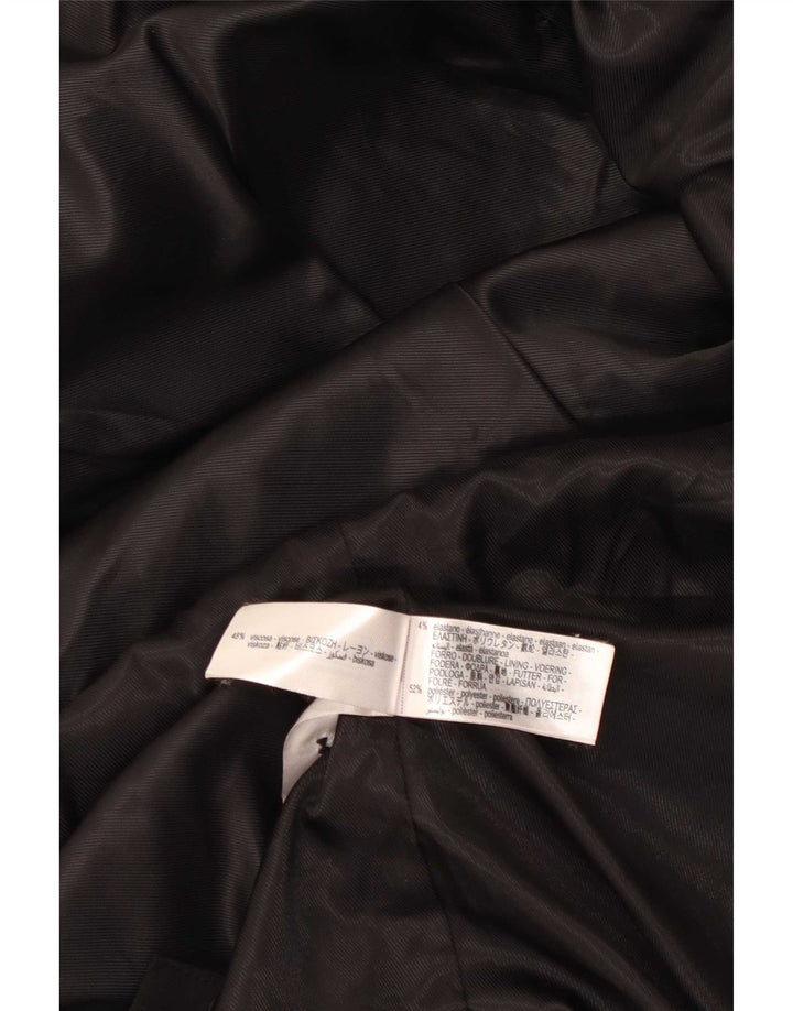 Jachetă Blazer pentru femei Zara cu 2 nasturi UK 14 Medium Black Viscose