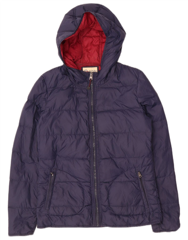 FAT FACE Jachetă căptușită cu glugă pentru femei UK 10 Small Navy Blue Marine