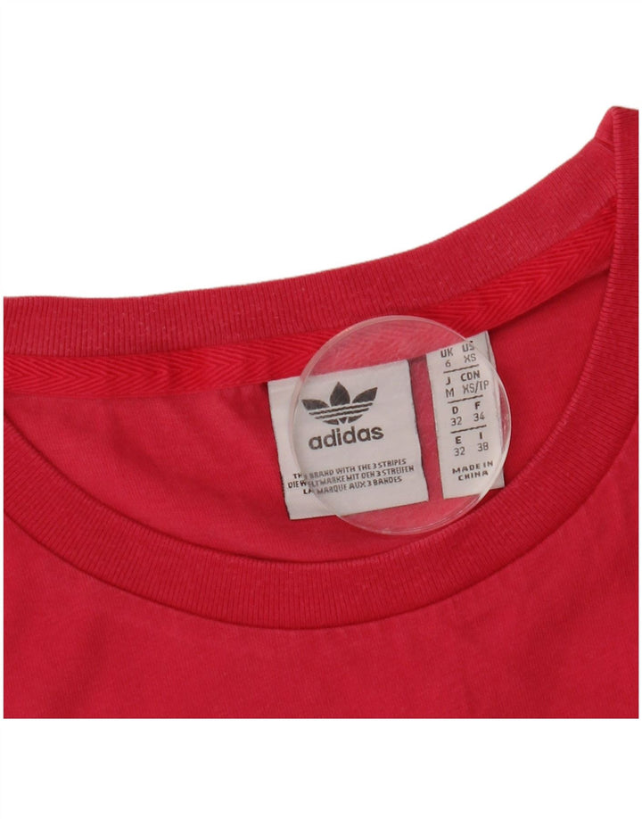 Tricou grafic supradimensionat ADIDAS pentru femei UK 6 XS roz