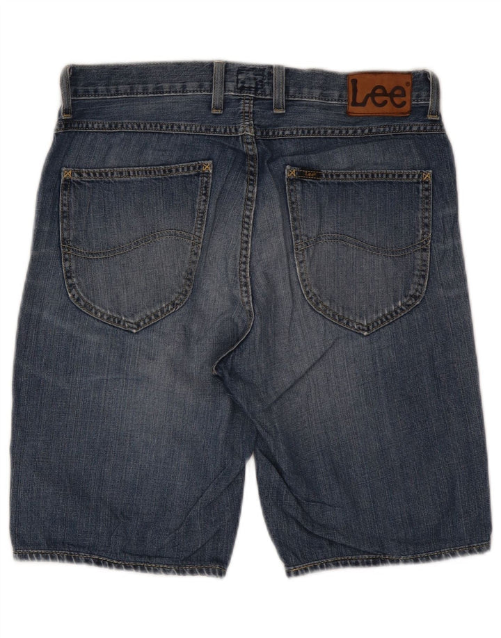 Pantaloni scurți de blugi pentru bărbați Lee, 5 buzunare, W30, bumbac albastru mediu