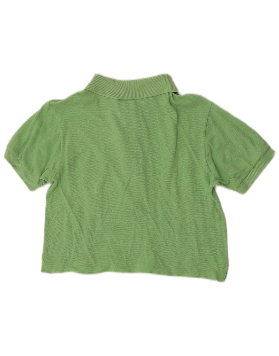 Tricou polo crop Lacoste pentru femei Mărimea 40 bumbac verde mediu