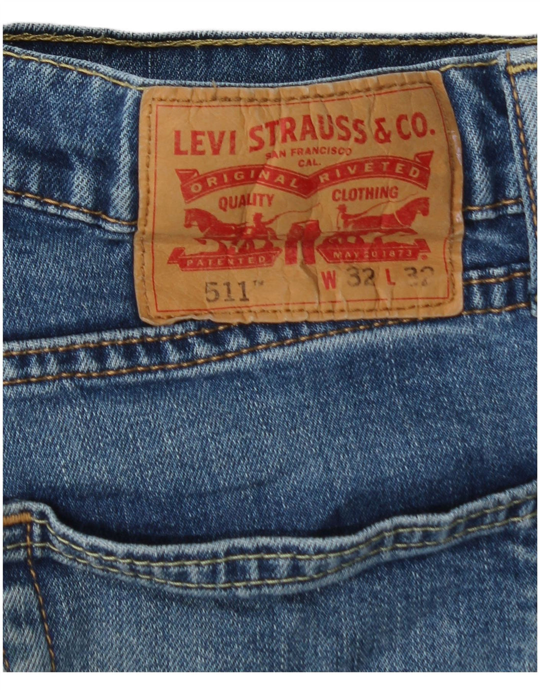 Blugi slim 511 Acid Wash LEVI'S pentru bărbați W32 L32 bumbac albastru
