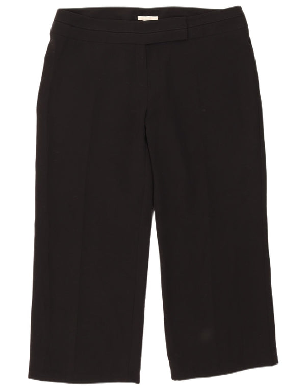 Pantaloni tăiați drept pentru femei Marks & Spencer UK 20 2XL W39 L26 Negru