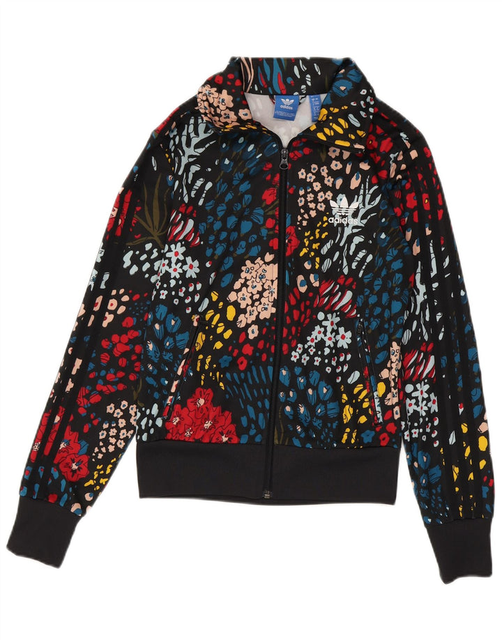 Jachetă de top pentru trening Adidas 3D Arc pentru femei UK 8 Mic, multicoloră, florală