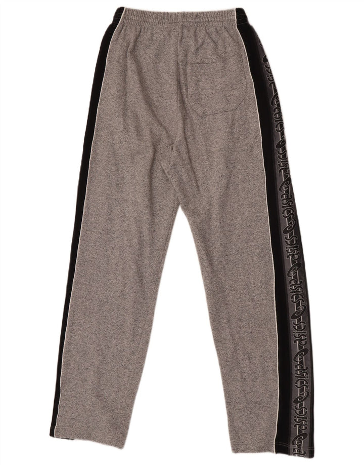 Pantaloni de trening grafic Asics pentru bărbați, bumbac color bloc, gri mici