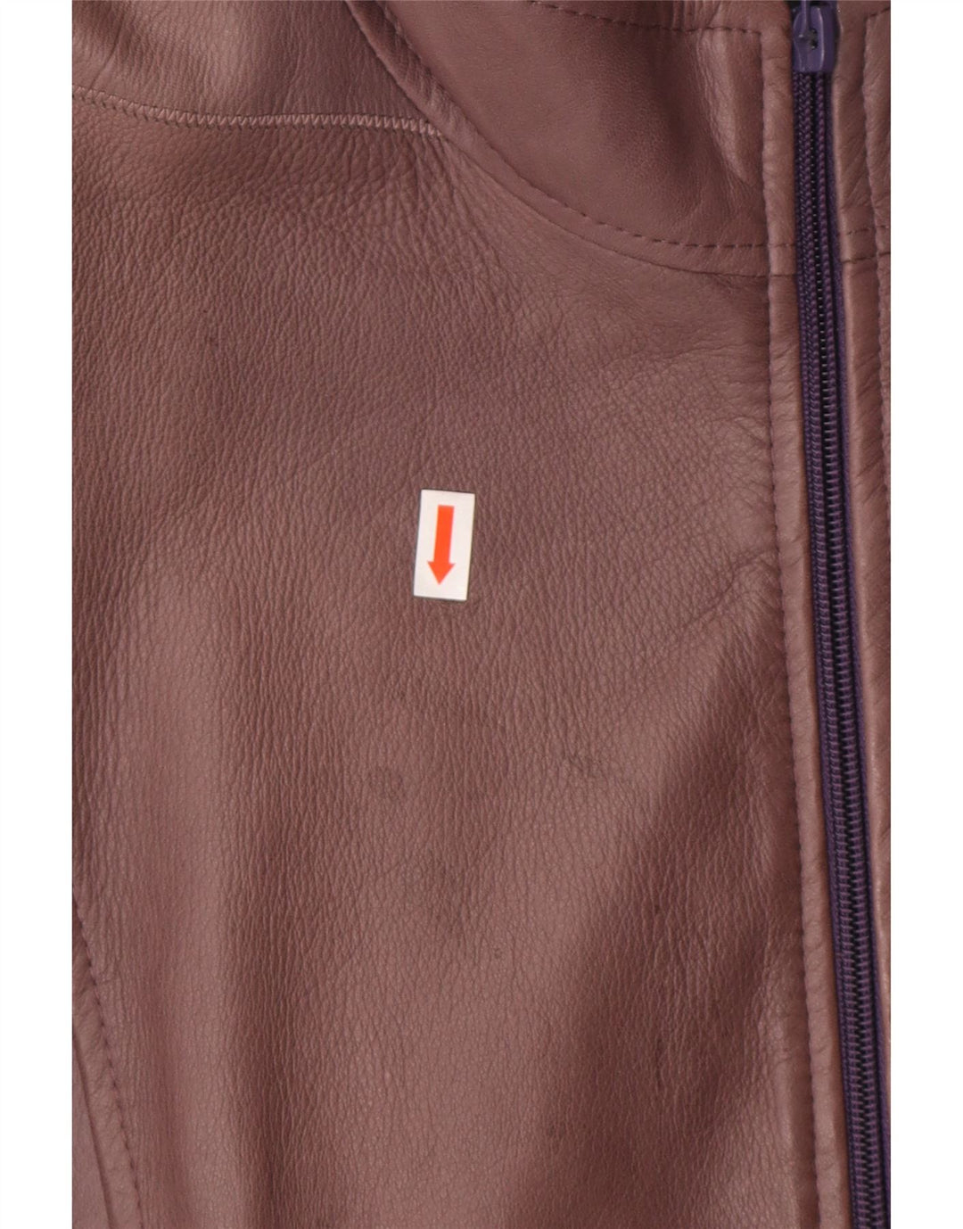 VINTAGE Womens Leather Jacket UK 20 2XL Brown Patchwork Vintage Vintage and Second-Hand Vintage from Messina Hembry 