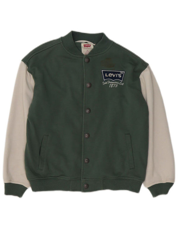 Levi's Boys Graphic Varsity Jacket 7-8 ani, bumbac color bloc verde