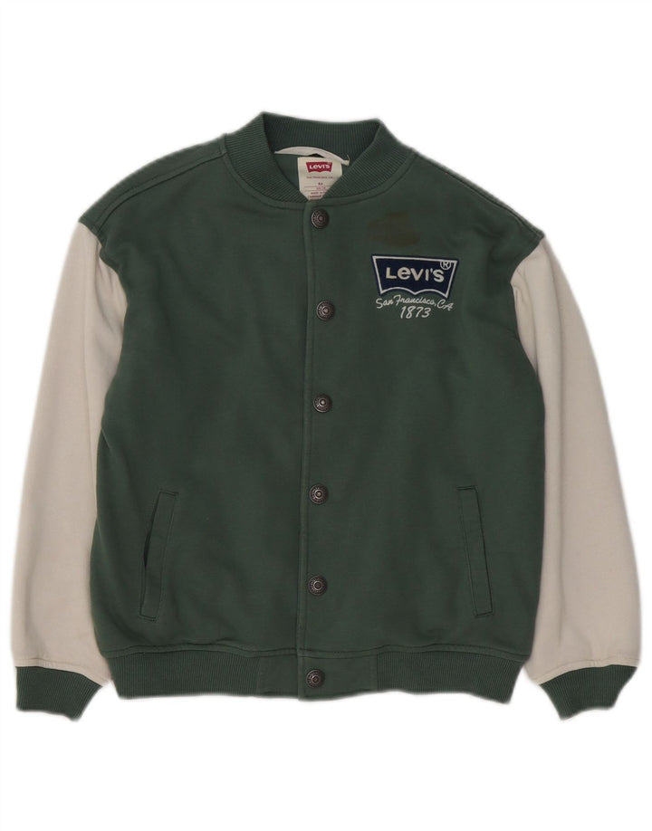 Levi's Boys Graphic Varsity Jacket 7-8 ani, bumbac color bloc verde