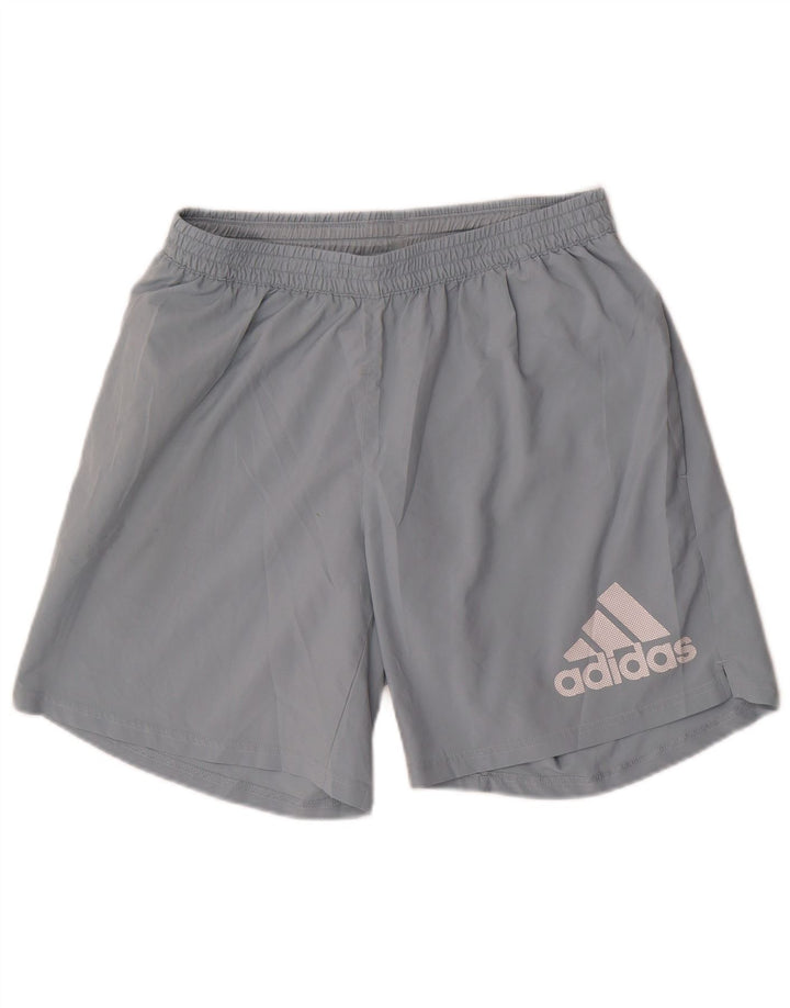 Pantaloni scurți sport grafic Adidas pentru bărbați, mari, albastru, poliester