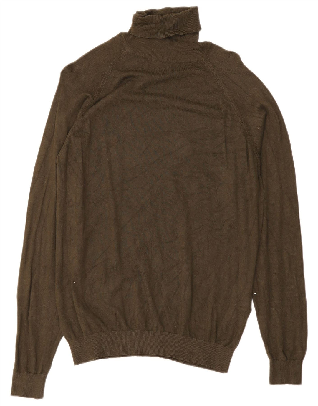 Pulover cu gât rulat Zara pentru femei UK 14 Viscoză verde medie