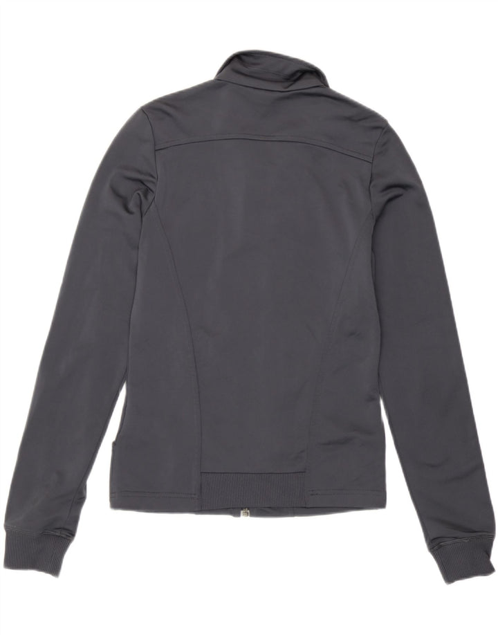 Jachetă de top pentru trening Adidas pentru femei, cu formă regulată, UK 8, poliester, gri mic